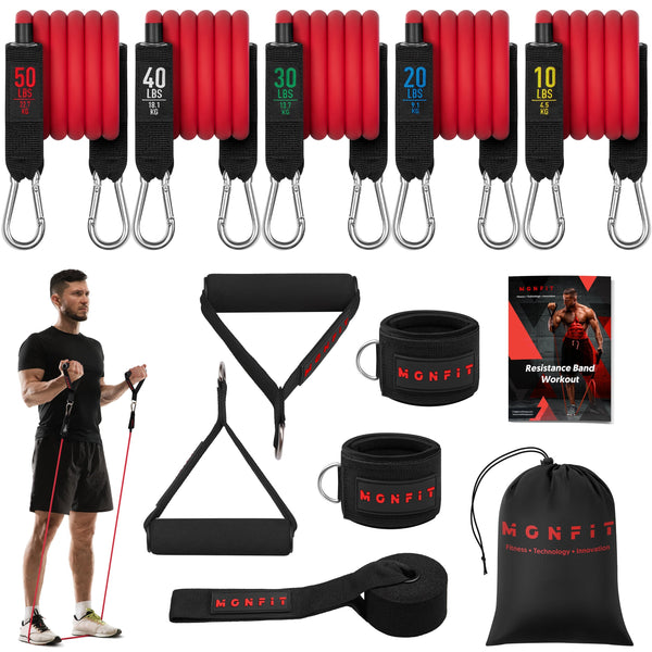 Resistance Tube Bands Set with Handles, Door Anchor & Ankle Straps