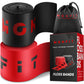 MONFIT red and black muscle floss bands with storage bag and retail packaging