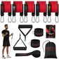 MONFIT resistance tube bands set with handles, ankle straps, door anchor, carry bag, and exercise eBook