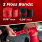 Man using MONFIT muscle floss bands on knees