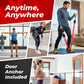 Men and women using MONFIT resistance tube bands for home and gym workouts with included door anchor