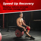 Man using MONFIT muscle floss bands on knees during gym recovery workout