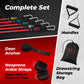 Complete MONFIT resistance tube bands set including handles, door anchor, ankle straps, and storage bag